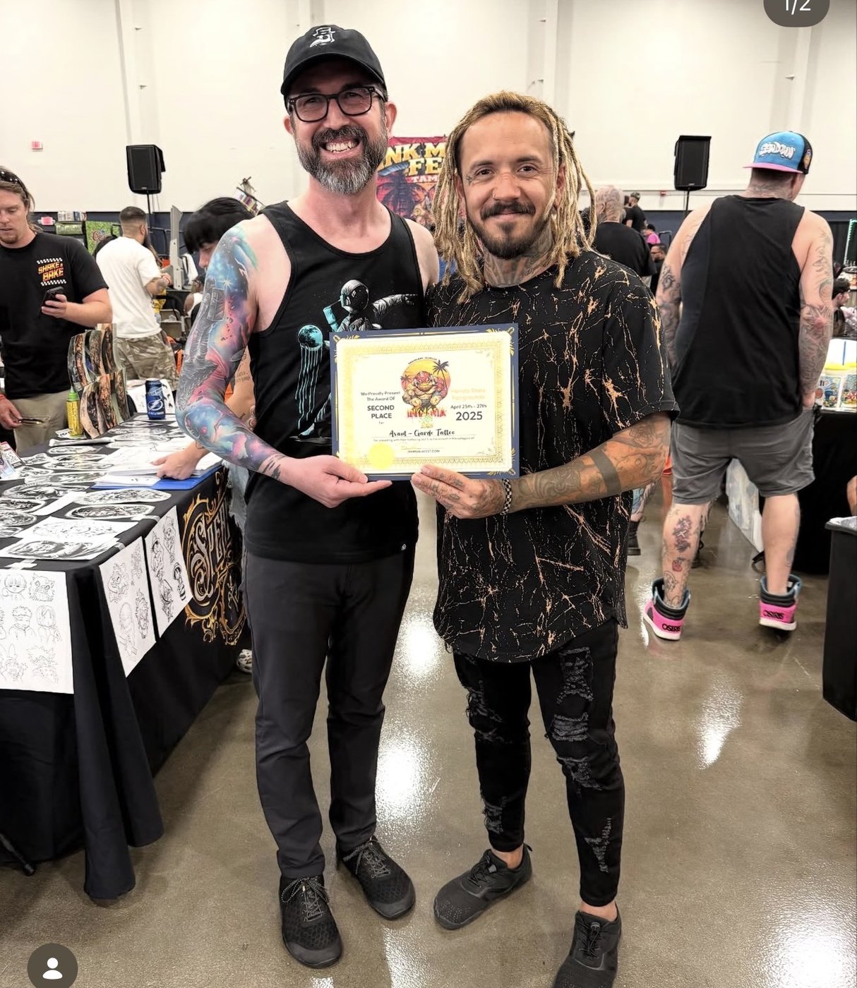 John with award at Tampa